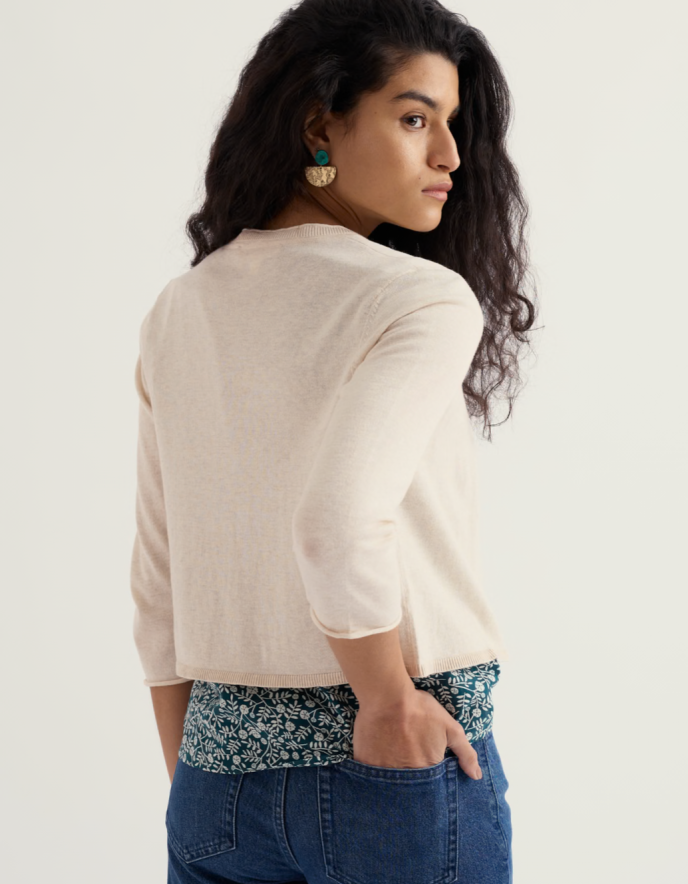 cream bolero cover up cotton cardigan
