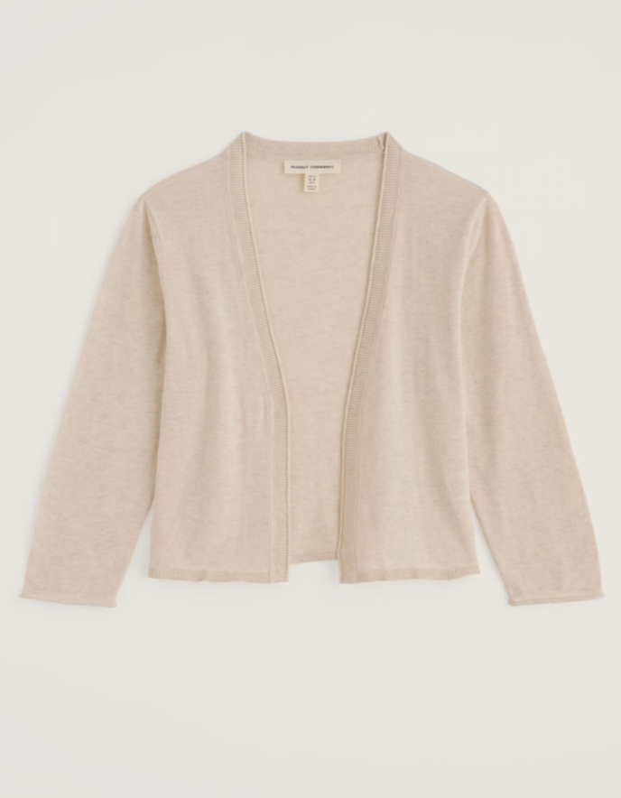 cream bolero cover up cotton cardigan