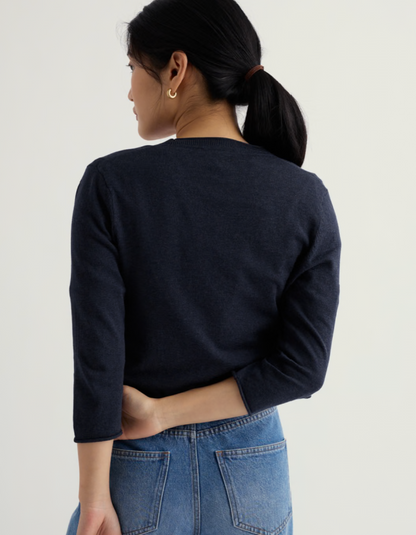 navy cotton cover up cardigan 