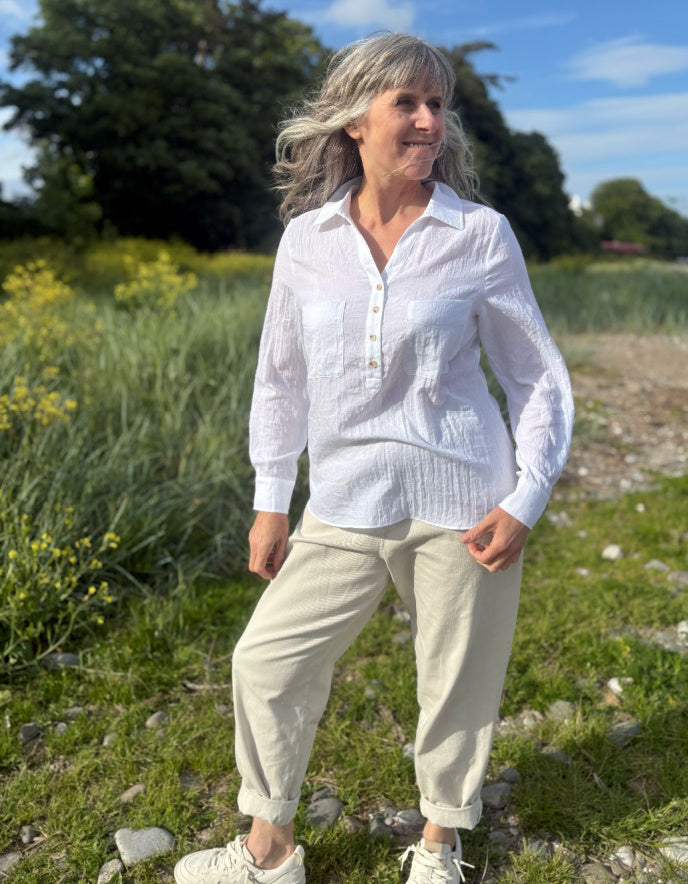 Chalk Zoe Shirt in White