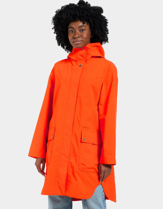 Didriksons Adria Parka in Tangerine Red