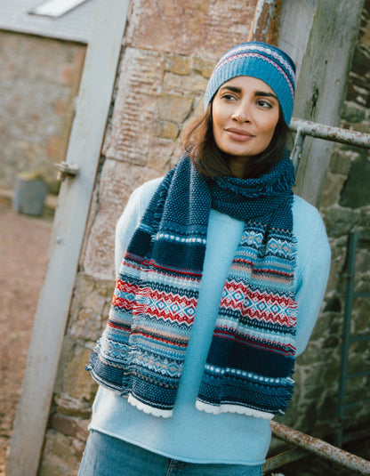 Eribe Alpine Scarf in Navy Reflection