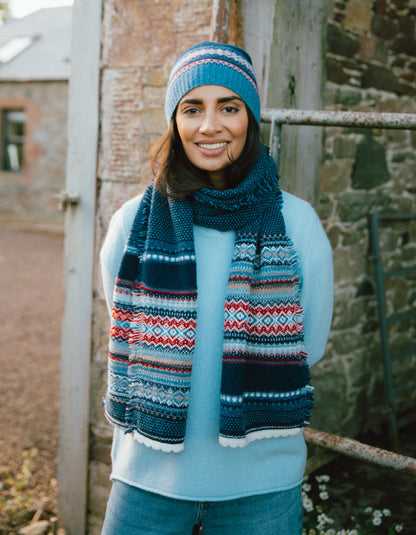 Eribe Alpine Scarf in Navy Reflection