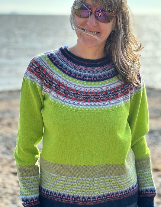 Eribe Alpine Sweater in Luscious Lime