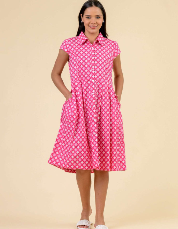 Handprint Dream Apparel Arlington Dress in Troy Pink – Two by Two Online