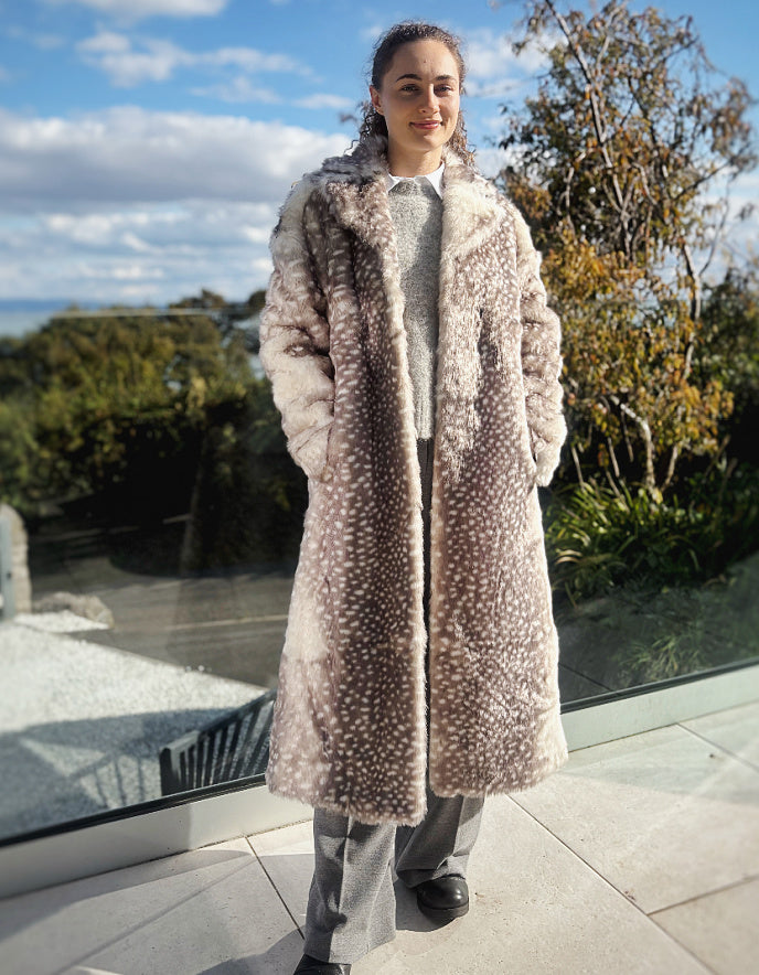 Brave and True New York Coat in Grey Bambi