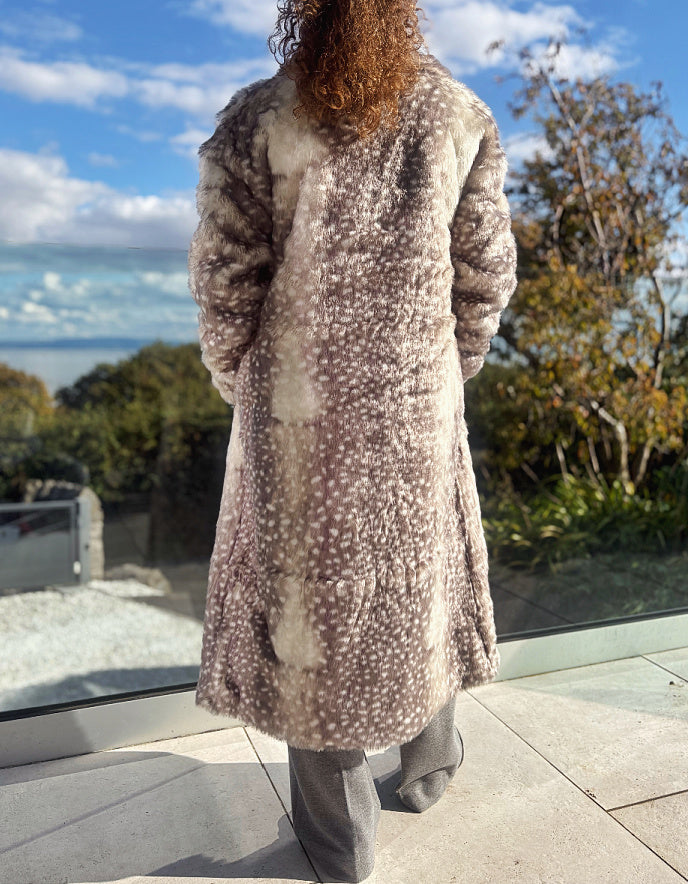 Brave and True New York Coat in Grey Bambi