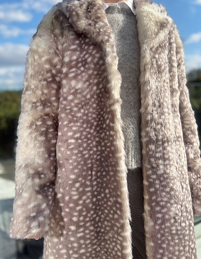 Brave and True New York Coat in Grey Bambi
