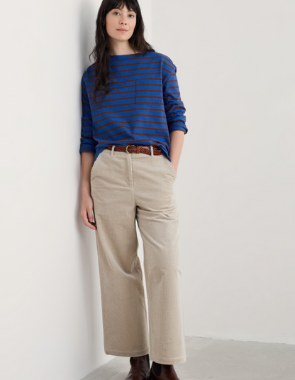 Seasalt Beach Boat Top Jersey Top in Breton Ink Cocoa