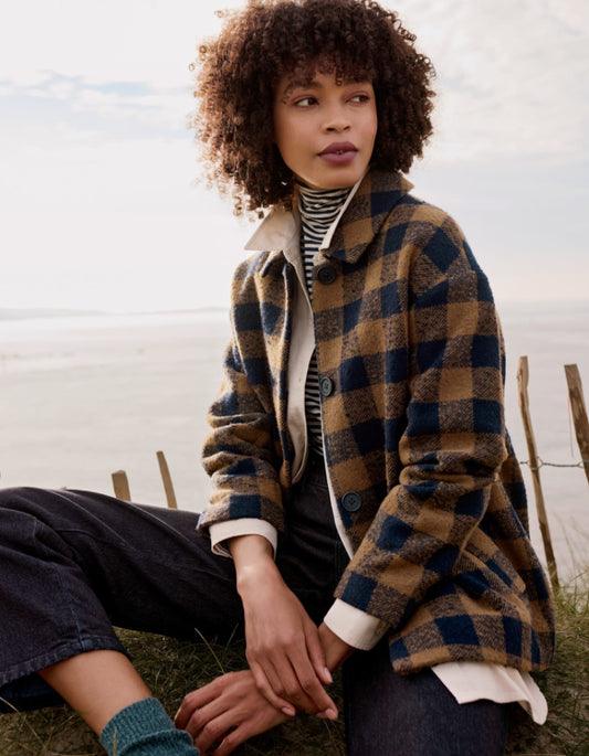 Seasalt Beamwind Bold Check Coat