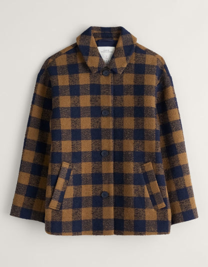 Seasalt Beamwind Bold Check Coat