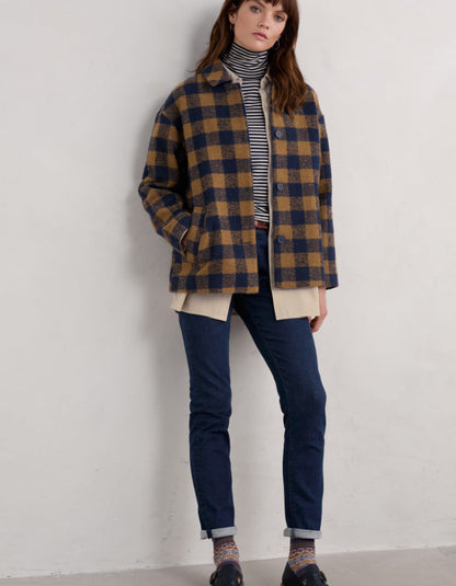 Seasalt Beamwind Bold Check Coat