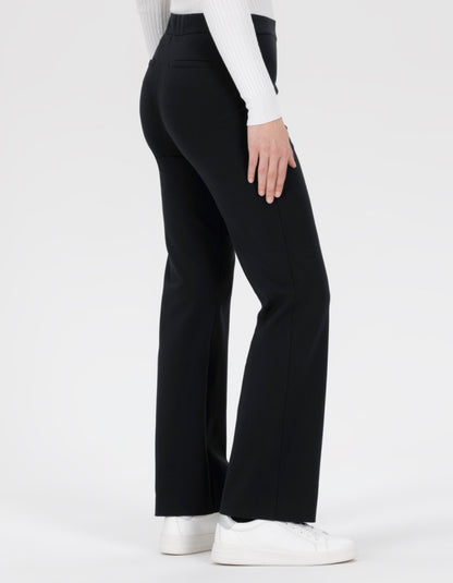 wide leg pull on stretch jersey trouser with elasticated was it in black