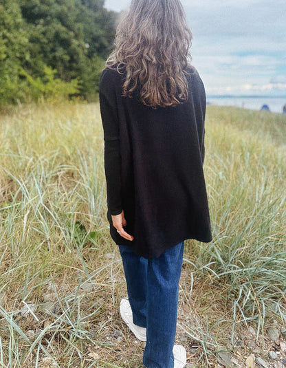 Neirami Luxury Fleece Turtleneck Tunic in Black
