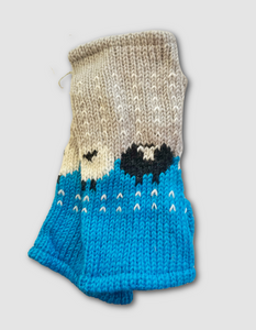From the Source Wrist Warmers in Blue Sky