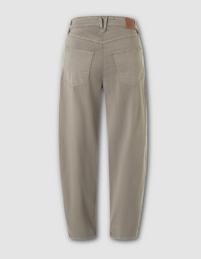 MAC Bora Cotton Twill Barrel Leg Trousers