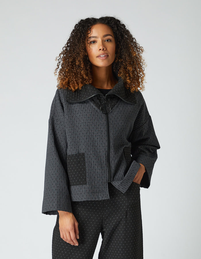 Sahara Square Jacquard Boxy Jacket