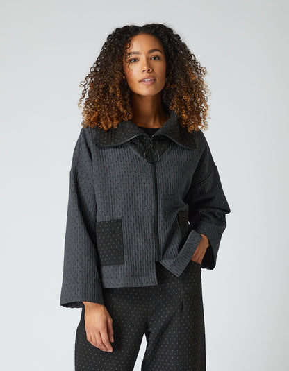 Sahara Square Jacquard Boxy Jacket