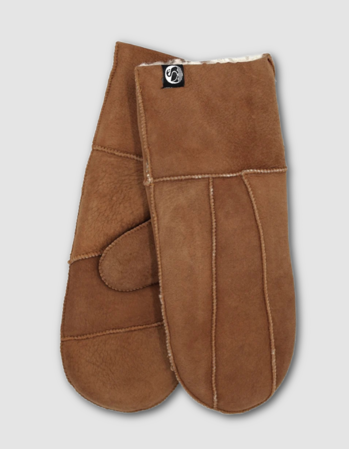 Danefae No Waste Sheepskin Mittens in Dark Brown