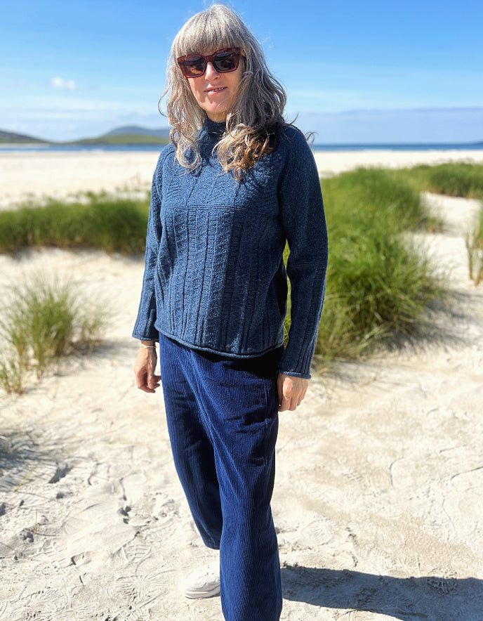 Harley Donegal Tweed Cable Manners Sweater in Soay