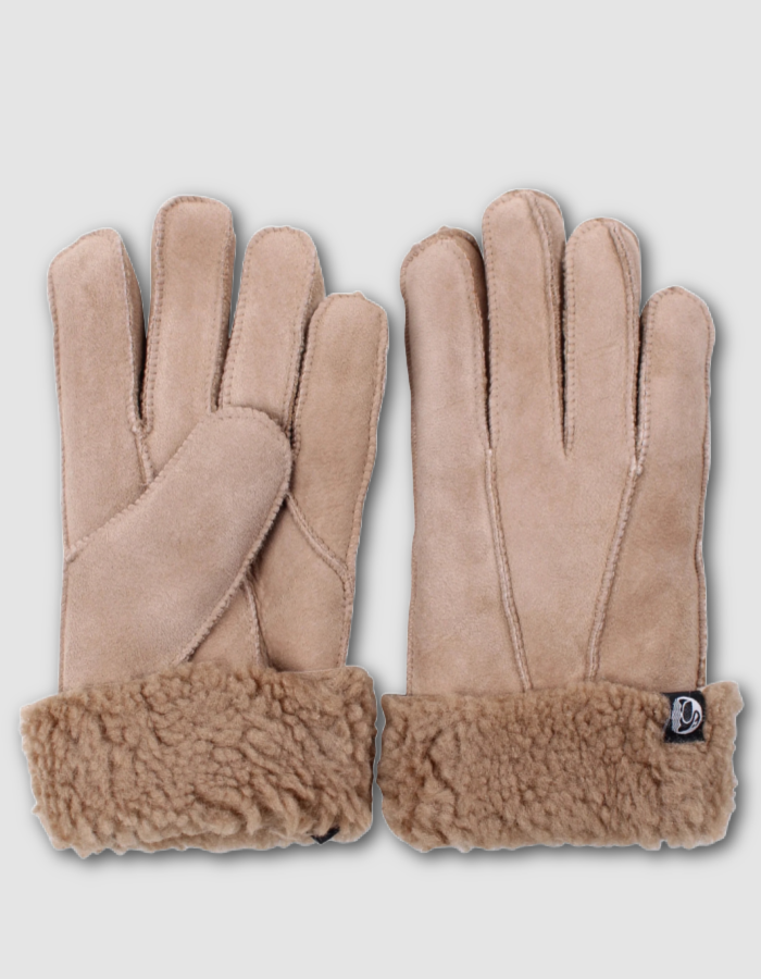 Danefae No Waste Sheepskin Gloves in Light Camel