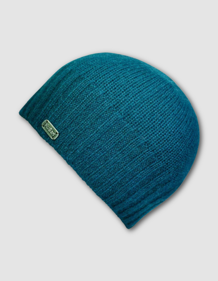 Kusan Cashmere & Wool Beanie in Teal