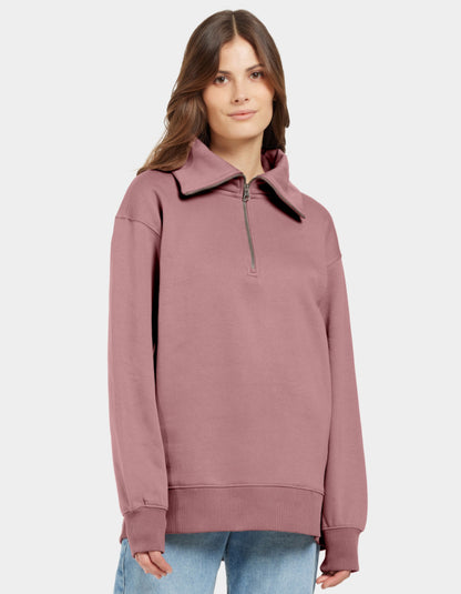 Didriksons Charlie Sweatshirt in Faded Wine