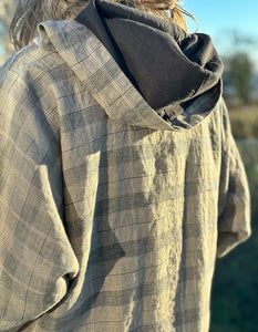 Grizas Linen Check Hooded Jacket