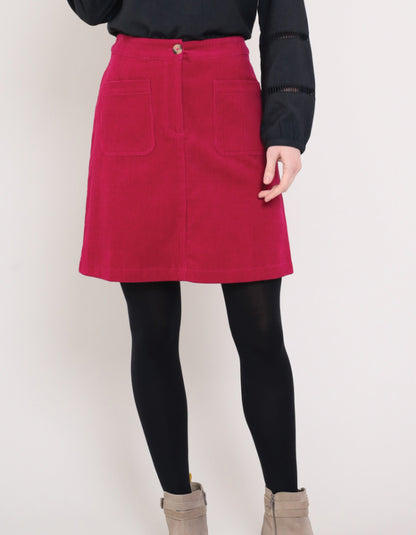 Nomads Cherry Red Corduroy Skirt