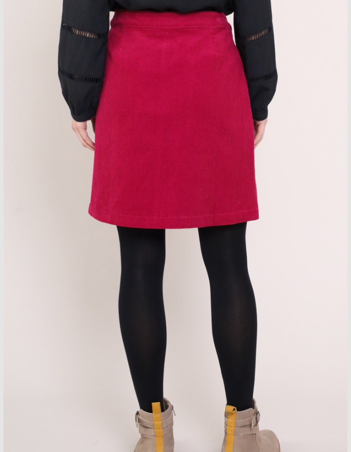 Nomads Cherry Red Corduroy Skirt