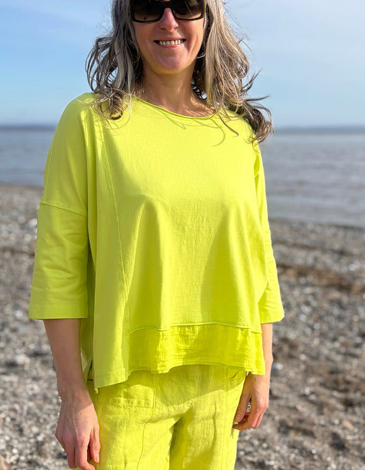 Vetono Oversized Tee in Citron