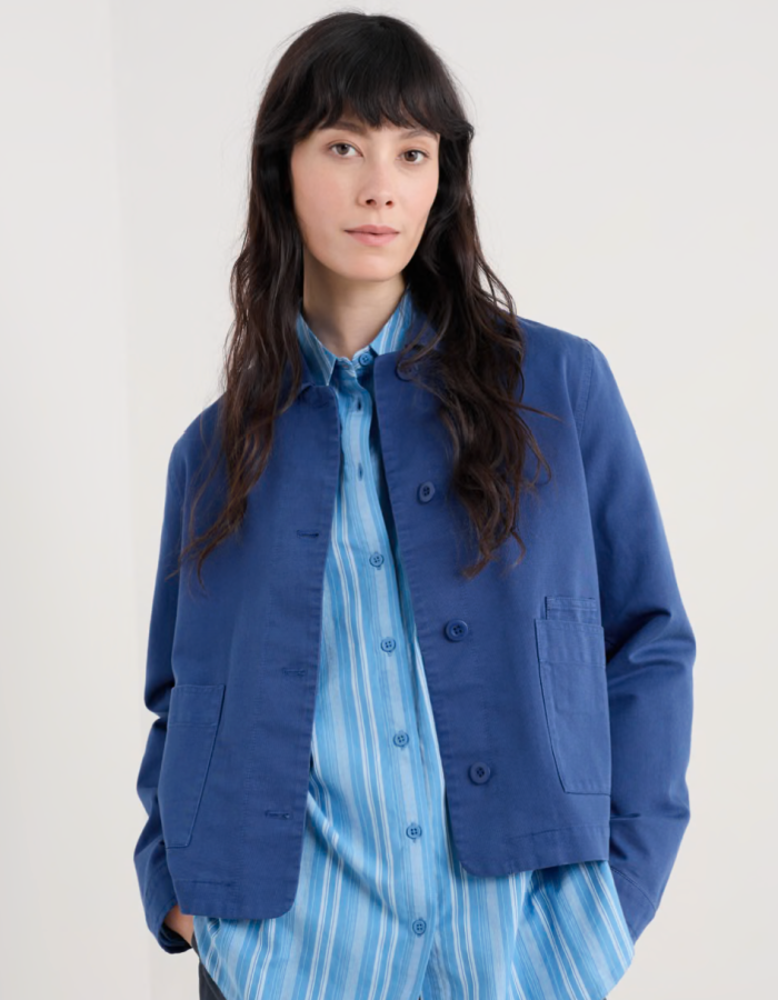 Seasalt Coombe Lane Jacket in Washed Marine