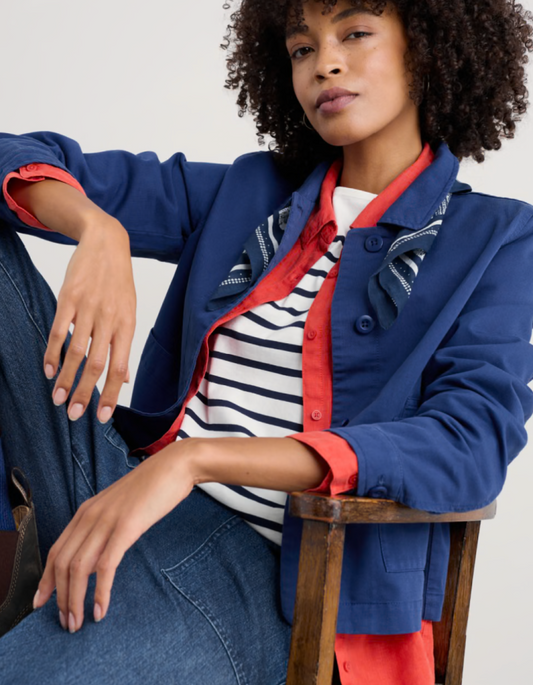 Seasalt Coombe Lane Jacket in Washed Marine