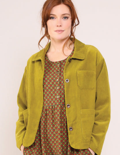 Nomads Chunky Cord Jacket in Tarragon