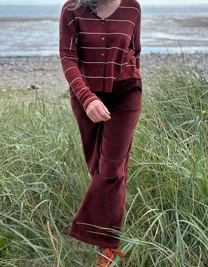 Neirami Wide Leg Corduroys in Rust