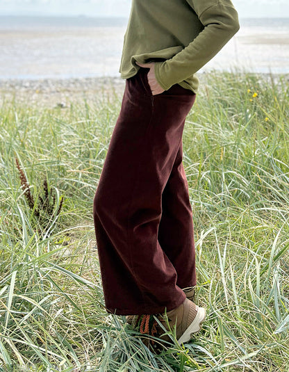 Neirami Wide Leg Corduroys in Rust