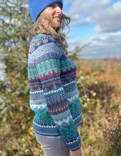 Dunque Cotton Jacquard Fair Isle Sweater