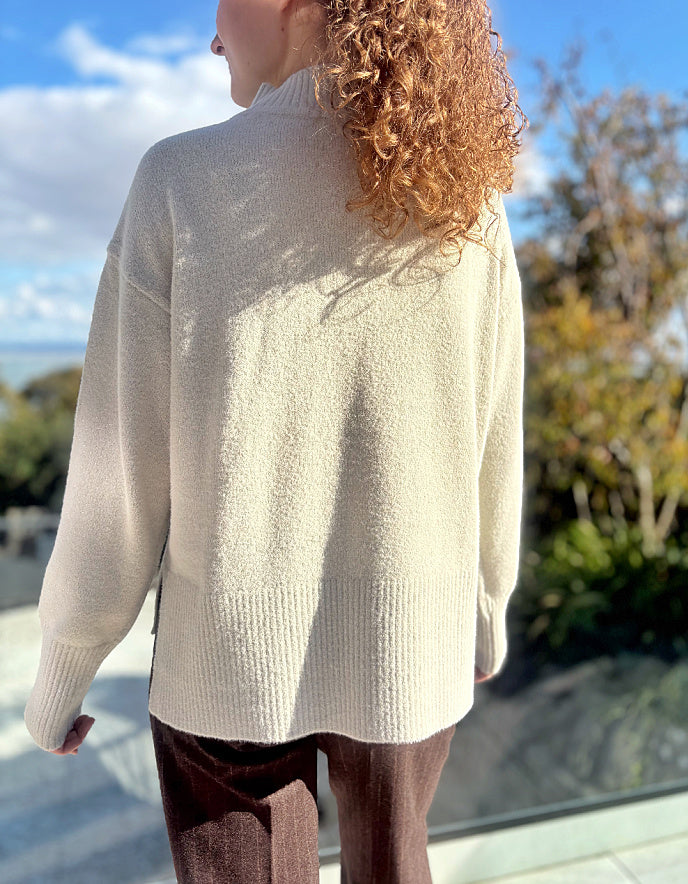 Betty Barclay Turtle Neck in Cream Sparkle