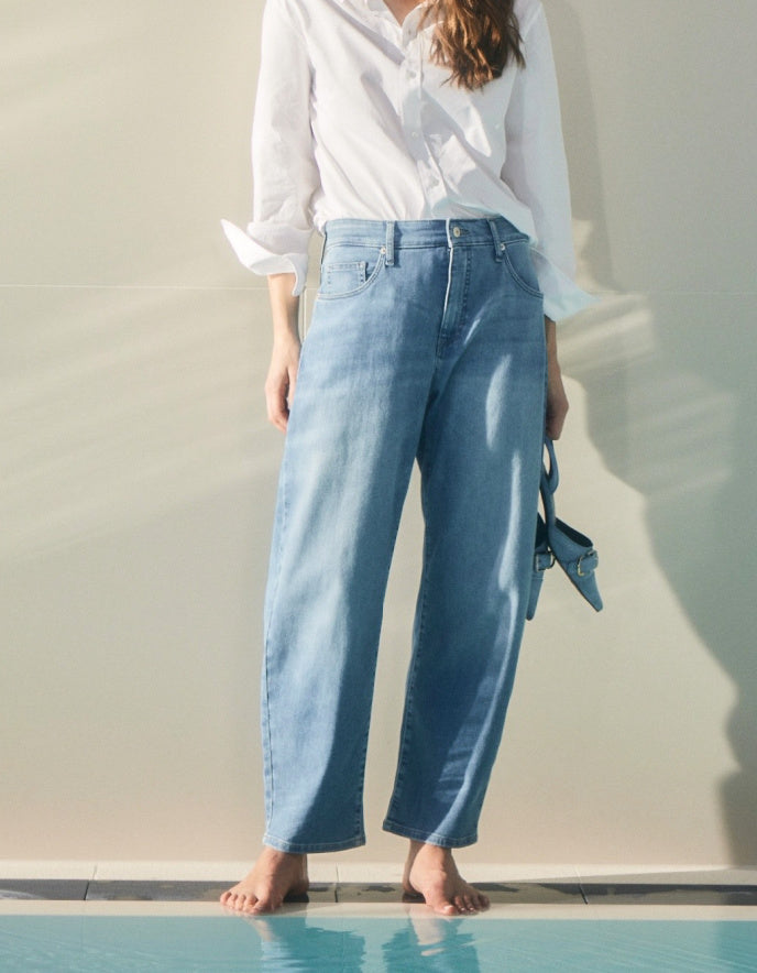 MAC Danni Barrel Jean in Scissor Blue Used
