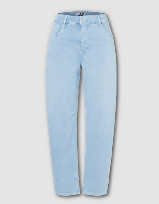 powder blue barrel leg summer jeans