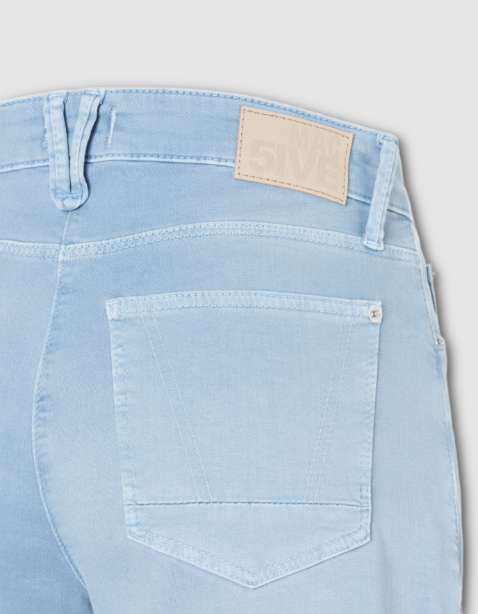 powder blue barrel leg summer jeans