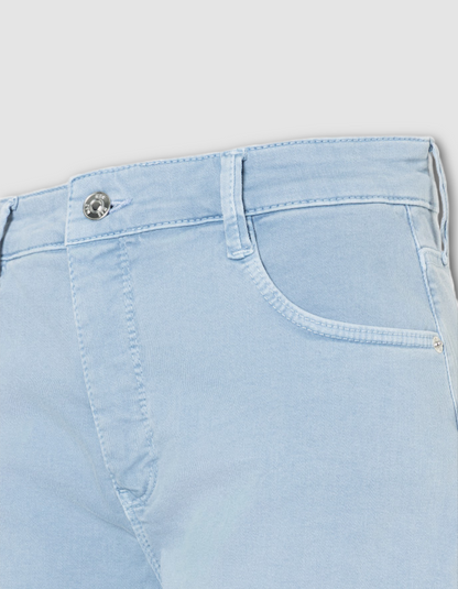 powder blue barrel leg summer jeans