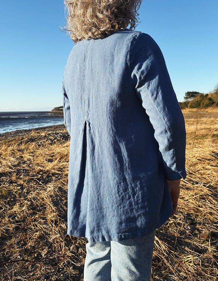 Vetono Linen Swing Tunic in Blue Dawn