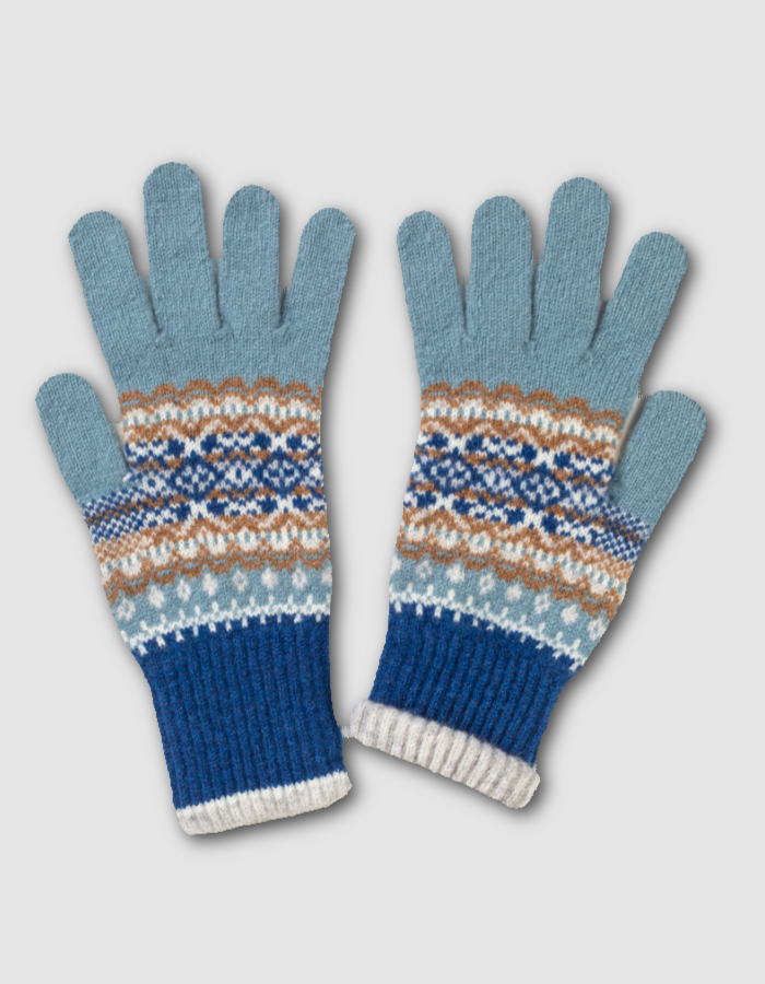 Eribe Alloa Fair Isle Gloves in Dew