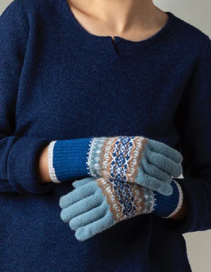 Eribe Alloa Fair Isle Gloves in Dew