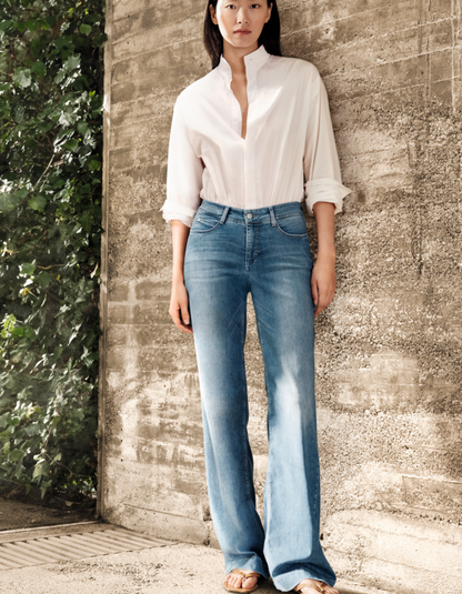 MAC Dream Wide Jean in Summer Mid Blue Wash