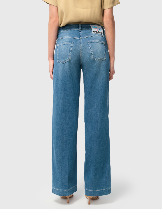 MAC Dream Wide Jean in Summer Mid Blue Wash