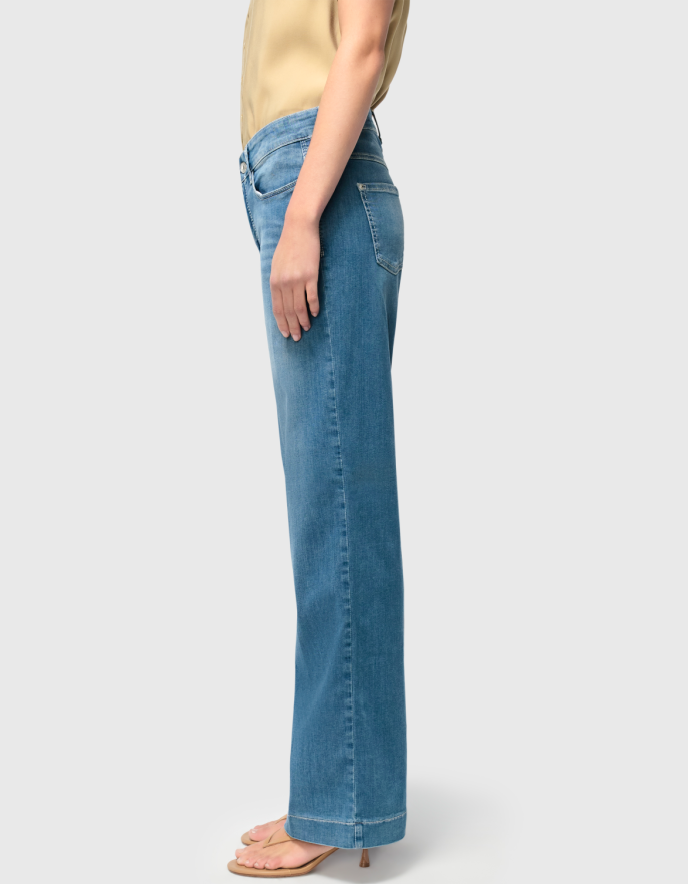 MAC Dream Wide Jean in Summer Mid Blue Wash