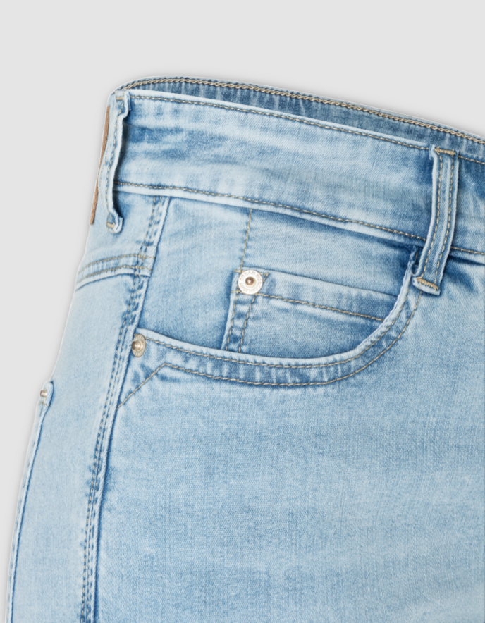 wide fit summer weight light washed cropped jeans