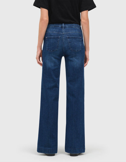 MAC Dream Wide Jeans in Cobalt Authentic Wash